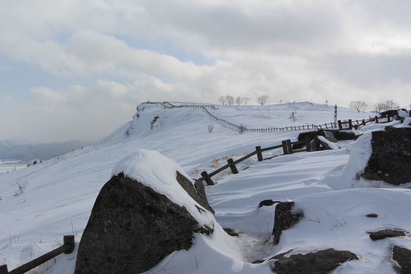 積雪期の美幌峠「展望台と周辺」