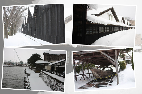 積雪期の山居倉庫