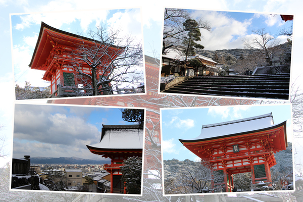 冬の京都・清水寺「仁王門と周辺」
