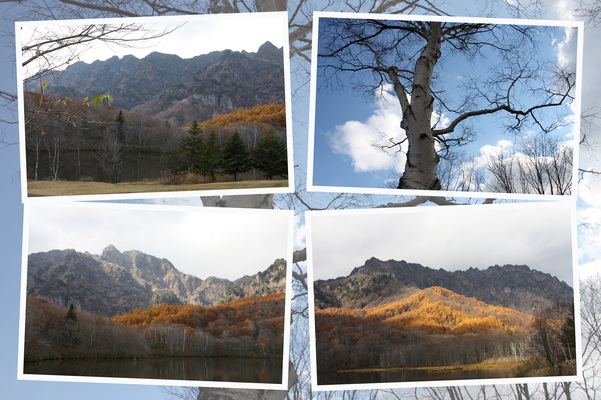 秋の信州「鏡池と黄葉の戸隠連山」/癒し憩い画像データベース
