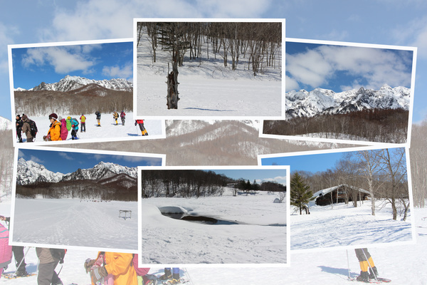 冬の信州「氷結の鏡池と積雪の戸隠連山」