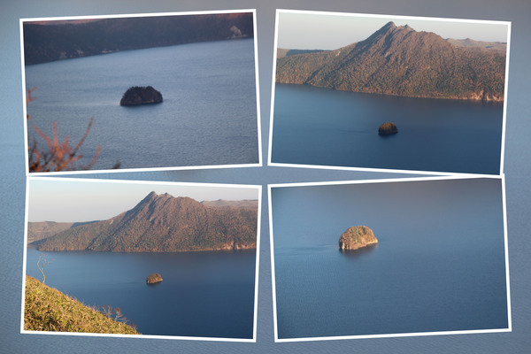 秋の摩周湖「湖面に浮かぶカムイシュ島」/癒し憩い画像データベース