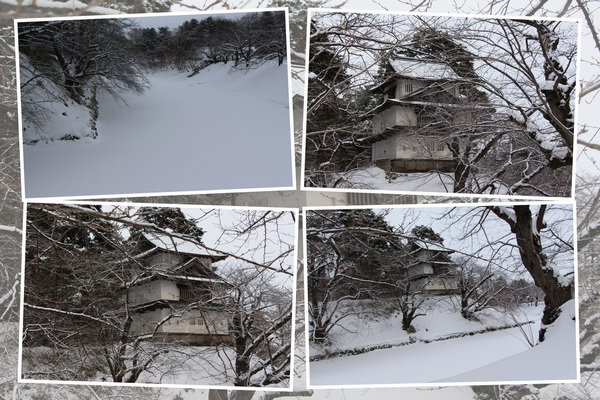冬・積雪期の弘前城「辰巳櫓」/癒し憩い画像データベース