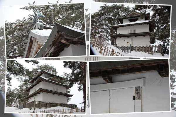 冬・積雪期の弘前城「未申櫓」/癒し憩い画像データベース