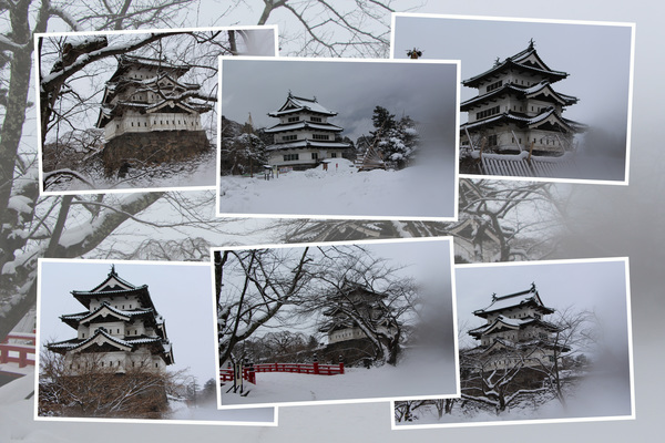 冬・積雪期の弘前城「天守閣」/癒し憩い画像データベース