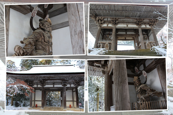 冬・積雪期の西明寺「二天門」/癒し憩い画像データベース