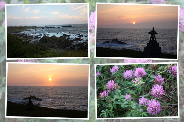 佐渡「春日埼(長手岬)の夕景」/癒し憩い画像データベース 佐渡「春日埼(長手岬)の夕景」/癒し憩い画像データベース