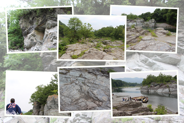 夏の長瀞「岩場と結晶片岩群」/癒し憩い画像データベース