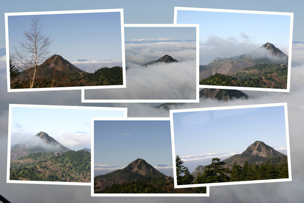 横手山から見た「笠ヶ岳と雲海」