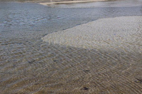 川風が造る小波と砂州/癒し憩い画像データベース
