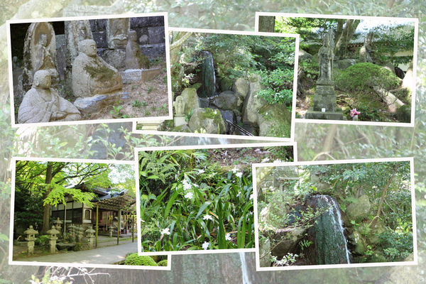 春の雷山千如寺「寺庭の滝と周辺」/癒し憩い画像データベース