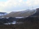 雪が浅く積もった九州の山々