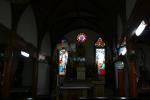 江袋教会、中央祭壇のステンドグラス