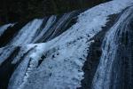 半氷結した冬の「袋田の滝」