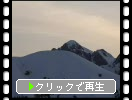 雪の「剣岳」・「剣御前」と温泉の煙