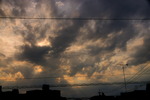 雲多き日の夕景