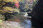 渓流と川面の秋模様