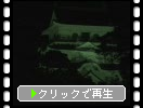 新幹線の福山駅から見た「福山城」の夜と朝