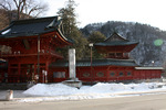 冬の中禅寺（立木観音）山門と鐘楼