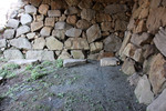 福岡城・｢大天守台跡」の礎石と石垣