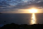 奄美大島「大浜海浜公園」の夕陽と光帯