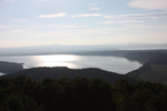 天都山展望台から見た夏の網走湖