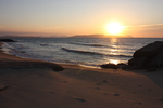 玄海灘の夕陽と志賀島