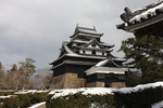 積雪の松江城