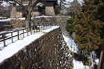 積雪の石垣と「天守閣」