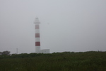 朝霧に包まれる利尻島の石崎灯台