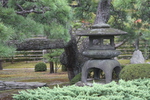二条城「本丸庭園の灯籠と松」