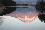田貫湖に映る「逆さ富士」