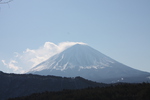 「西湖」から見た冬の富士山