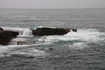 太平洋と岩の波しぶき