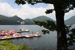夏の榛名湖とボート