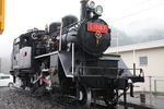 展示の蒸気機関車
