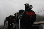 展示の蒸気機関車