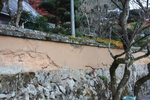 何層も塗られた「寺の土塀」