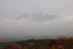 霧雲に包まれる阿蘇根子岳