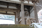 雪の西明寺「二天門と大草鞋」