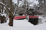 積雪の「杉の大橋」と奥の「南内門」