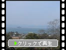 春の彦根城「本丸から見た琵琶湖と天守閣」