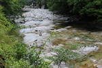 夏の面河渓「色々な岩場と渓流」