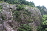 夏の面河渓「巨大な一枚岩」
