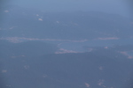 飛行機から見た「天橋立」方面