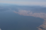 飛行機から見た「琵琶湖」