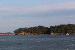 松島湾の福浦島と赤い福浦橋