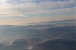 飛行機から見た朝の雲海