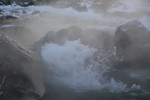 冬の草津温泉[西の河原の噴熱泉」