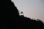 丹後半島「点灯した経ヶ岬灯台」
